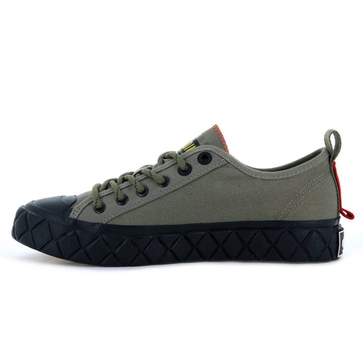 Palladium Palla Ace Supply LO Low Tops Men's Sneakers Olive | UK V034-LWU